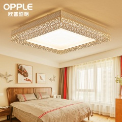 欧普照明LED吸顶灯现代简约圆形房间卧室灯镂空客厅餐厅灯具繁星
