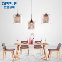 欧普照明LED吊灯创意个性餐厅灯现代简约餐吊灯三头北欧工业赏烁