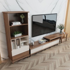 锦巢 电视柜 北欧实木可伸缩电视柜高边柜地柜组合客厅家具ML-DSG01 电视柜