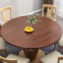 锦巢 餐桌 北欧实木餐桌现代简约拼色风格大圆桌餐桌椅组合餐厅家具MY-DM-630 一桌4椅 (1.35米)