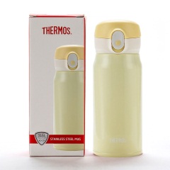 THERMOS膳魔师朱一龙同款保温杯高真空不锈钢礼品杯400ML便携推推杯TCMC-400S YL