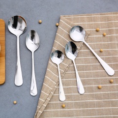 勺子精致不锈钢长柄汤匙咖啡长勺长柄调羹勺学生搅拌勺汤勺饭勺