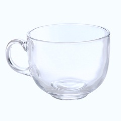 大容量大肚奶茶杯子带把情侣钢化玻璃咖啡杯子家用牛奶早餐杯