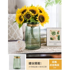 美式假花装饰向日葵单支仿真花客厅摆设餐桌小摆件花束绢花套装