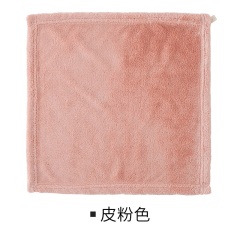 懒角落 珊瑚绒擦手巾可挂式家用厨房卫生间毛巾吸水加厚双面66895