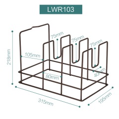 乐扣乐扣 厨房收纳锅盖架置物架砧板座可伸缩2层 LWR103组合