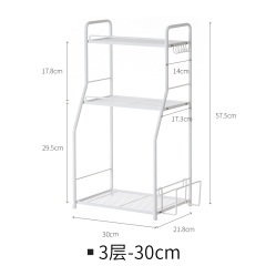 懒角落 厨房置物架台面收纳架落地多功能多层调味品调料架子66927