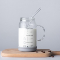 刻度杯儿童喝奶带刻度玻璃水杯泡冲奶粉专用牛奶杯奶粉杯大人孕妇