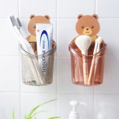 创意卫生间置物架免打孔浴室洗漱台吸壁挂式梳子牙膏牙刷收纳架