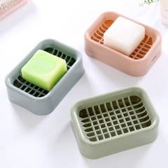 沥水肥皂盒 家用北欧创意带盖大号皂架塑料简约欧式双层香皂盒