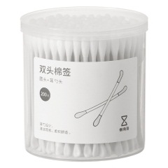 懒角落化妆棉签双头棉棒掏耳朵卸妆棉花棒200支盒装 64761