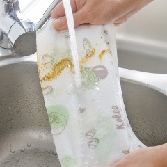 厨房洗碗布一次性懒人吸水抹布家用擦手去油毛巾两用家务清洁抹布