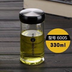 希诺单层玻璃杯水晶水杯茶杯耐热防漏密封便携时尚免费刻字XN6008