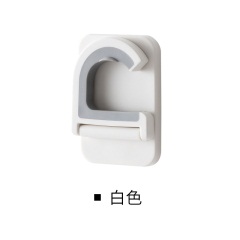 懒角落 壁挂拖把挂钩免打孔扫把挂钩强力黏胶门后挂钩 66281