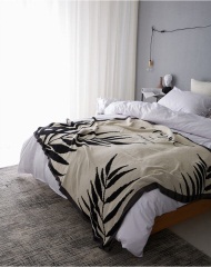 北欧纯棉多功能盖毯简约双面ins风午睡毯沙发毯毛毯双人线毯子