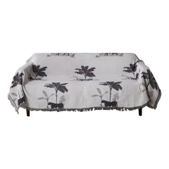 丛林豹沙发盖布全包组合沙发巾多功能搭毯盖毯现代简约灰沙发罩