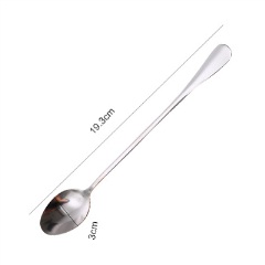 不锈钢小勺子韩式个性咖啡匙马克杯搅拌棒家用汤匙长柄铁勺蜂蜜勺