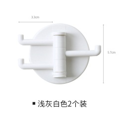 懒角落分支挂钩2个装多功能家用门后厨房墙壁免钉强力粘贴钩66032