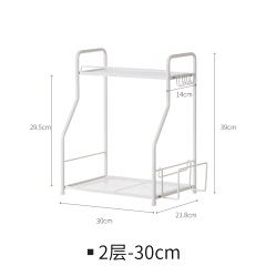 懒角落 厨房置物架台面收纳架落地多功能多层调味品调料架子66927