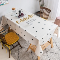 北欧ins风金色波点几何字母桌布简约茶几布防水桌布台布长方形