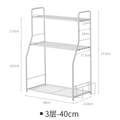 懒角落 厨房置物架台面收纳架落地多功能多层调味品调料架子66927