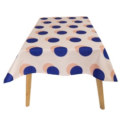 现代简约时尚双色波点防水桌布北欧风格防烫餐桌布茶几垫书桌台布