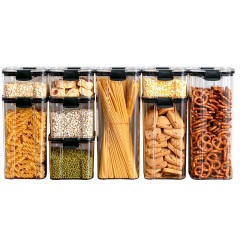 厨房密封罐塑料香料食品坚果咖啡豆储物罐家用五谷杂粮透明收纳盒