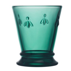 法国进口LA ROCHERE祖母绿复古玻璃水杯果汁杯鸡尾酒红酒杯高脚杯