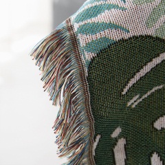 北欧龟背叶多功能盖毯简约双面ins风午睡毯沙发毯毛毯双人线毯子