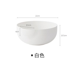 懒角落 淘米沥水篮洗米筛淘米盆家用塑料水果篮洗菜篮洗菜盆66307