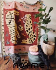 北欧复古粉红豹创意毯挂毯沙发盖布沙发巾搭毯单人沙发套沙发罩