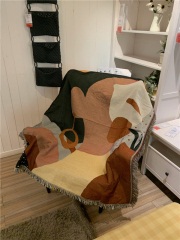 个性创意民俗风耳环少女沙发盖布沙发巾盖毯单人沙发套沙发罩