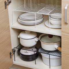 可伸缩铁艺厨房置物架橱柜碗碟架 厨具沥水收纳架家用调味品架子