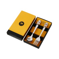 不锈钢便携式勺子筷子叉子旅行餐具盒套装学生儿童成人两件三件套