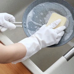 懒角落洗碗家务手套薄款加厚加绒厨房清洁洗衣服橡胶手套65717