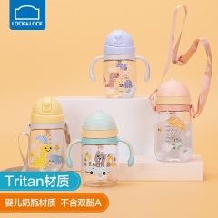 乐扣乐扣 儿童水杯带吸管配件宝宝幼儿园水壶进口Tritan ABF680