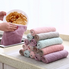 不掉毛吸水抹布加厚不沾油纤维擦桌布厨房家用清洁洗碗毛巾洗碗布