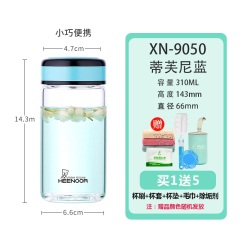 希诺单层玻璃水杯女士便携高档创意矮胖水杯加厚女神可爱迷你茶杯