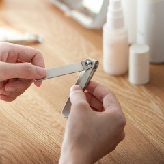 懒角落不锈钢指甲钳便携折叠指甲剪刀家用剪指刀单个装66788