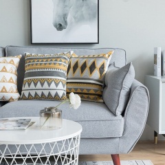 北欧风格灰色黄色沙发抱枕套装现代简约小户型客厅卧室靠枕靠垫
