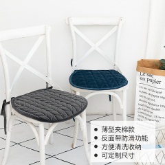 绗棉丝绒坐垫椅垫加厚防滑四季通用墨绿色黄色蓝色梯形椅垫可定制