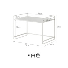 懒角落 厨房微波炉架子烤箱置物架落地2层桌面收纳储物架66261