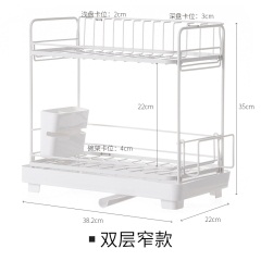 懒角落 厨房碗架水槽沥水架餐具放碗筷架沥碗柜碗碟架置物架66928