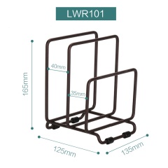 乐扣乐扣 厨房收纳锅盖架置物架砧板座可伸缩2层 LWR103组合