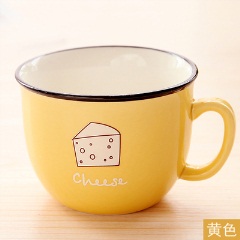 日式陶瓷杯家用可爱水杯情侣创意早餐杯陶瓷杯加厚咖啡杯马克杯子