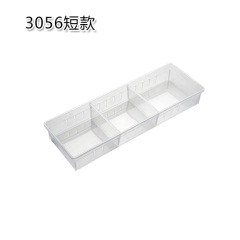 透明多格抽屉收纳盒 厨房餐具收纳小盒子自由分隔桌面收纳整理盒