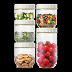 乐扣乐扣 新概念塑料密封罐食品储物罐家用收纳罐 INL201S001组合