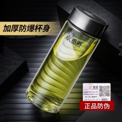 希诺玻璃杯家用喝水杯男士车载水晶杯学生随手杯便携单层泡茶杯子
