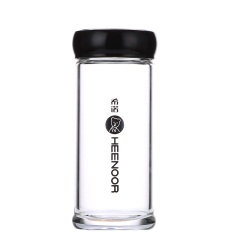 希诺单层玻璃杯水晶水杯茶杯耐热防漏密封便携时尚免费刻字XN6008