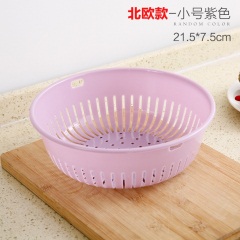 厨房单层沥水篮洗菜篮多功能塑料圆形洗菜盆家用菜篮子水果篮果盘